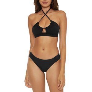 BECCA® by Rebecca Virtue Color Code Multiway Bikini Top in Black | Size Small/S